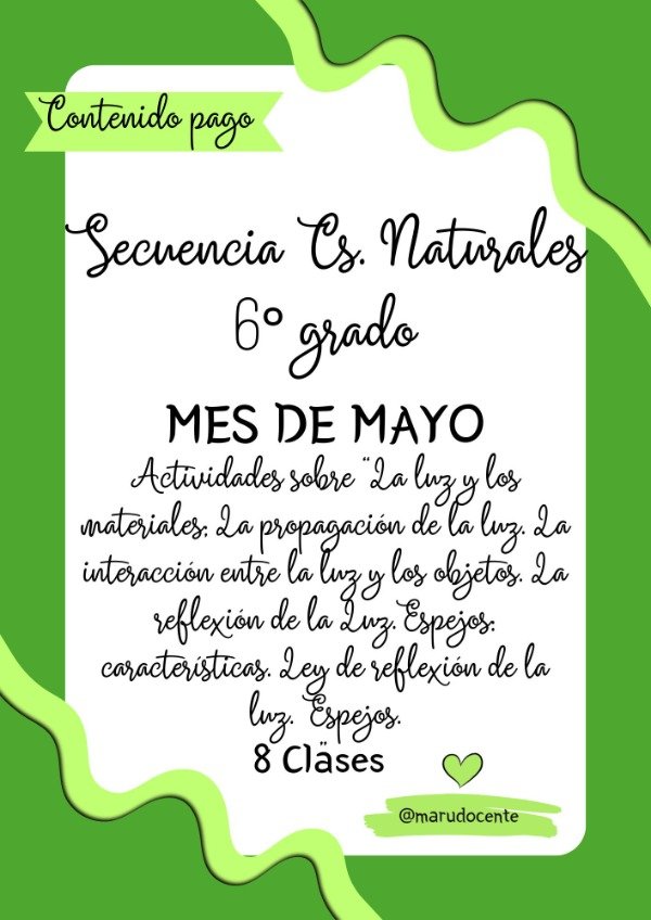 Producto - SECUENCIA MAYO CIENCIAS NATURALES SEXTO