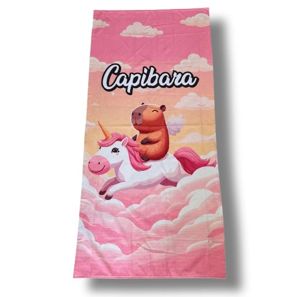 Producto - Capibara Unicornio - Toallon Microfibra