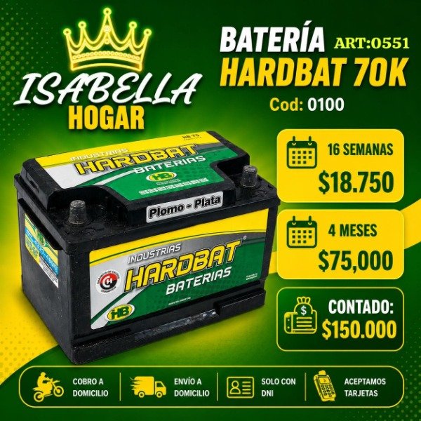 Producto - BATERIA DE AUTO 70K