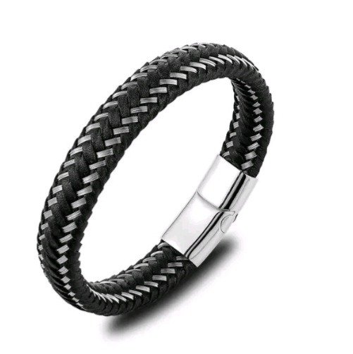 Producto - Pulsera hombre blanca y negra