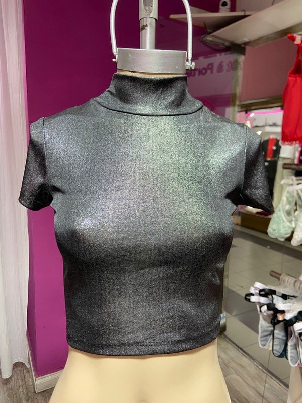 Producto - Top brilloso negro