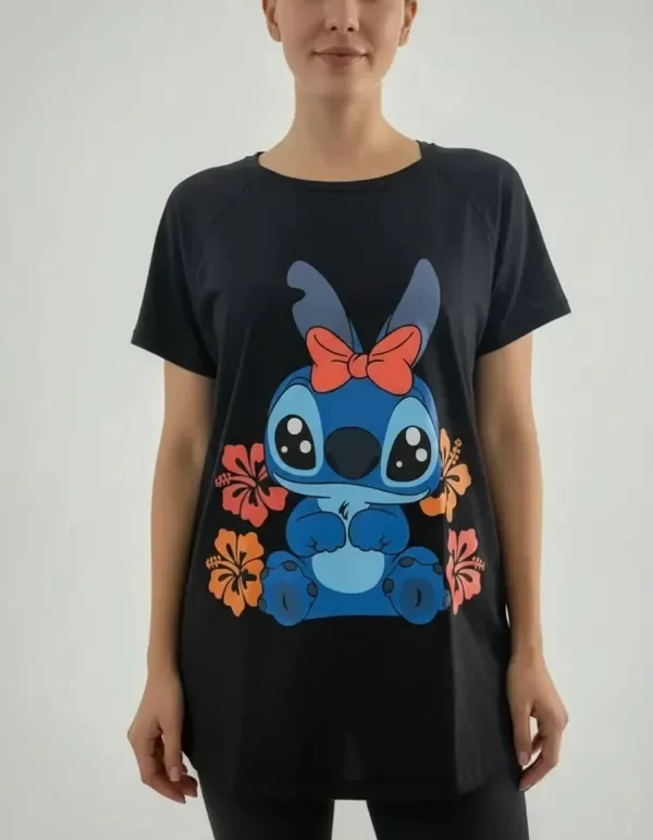 Producto - Remeron Stitch Flores Neg