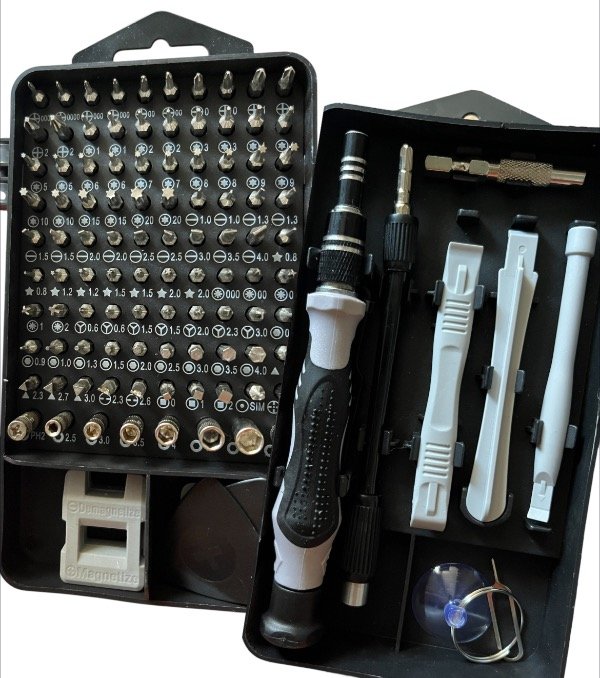 Producto - Set kit destornilladores y puntas 115 piezas para celulares Tablet etc