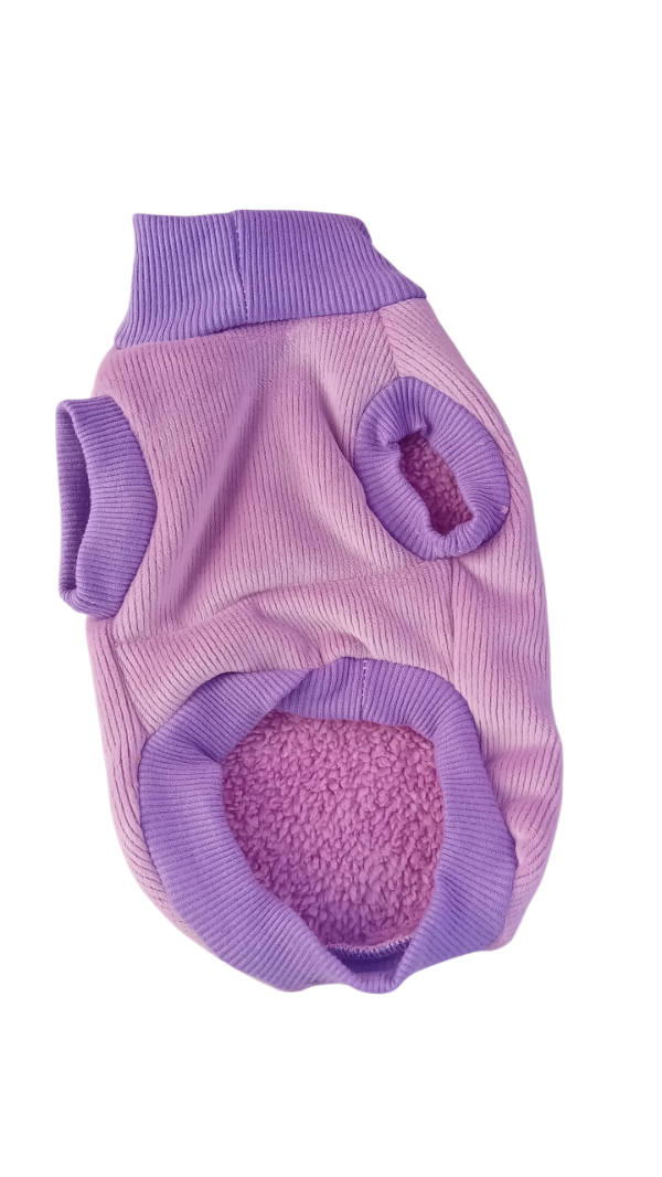 Producto - Chaleco corderoy con corderito lila talle 0