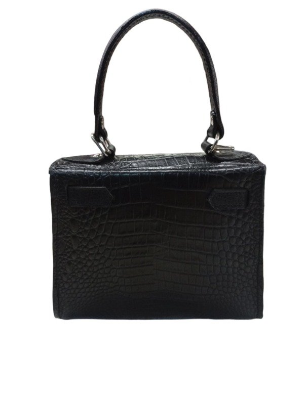 Producto - Cartera de mano cuero croco modelo "KL" - 4