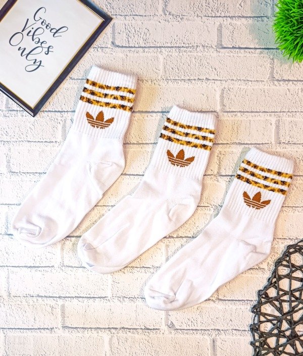 Producto - MEDIAS 3/4 ALGODÓN AD BLANCAS LINEA PRINT