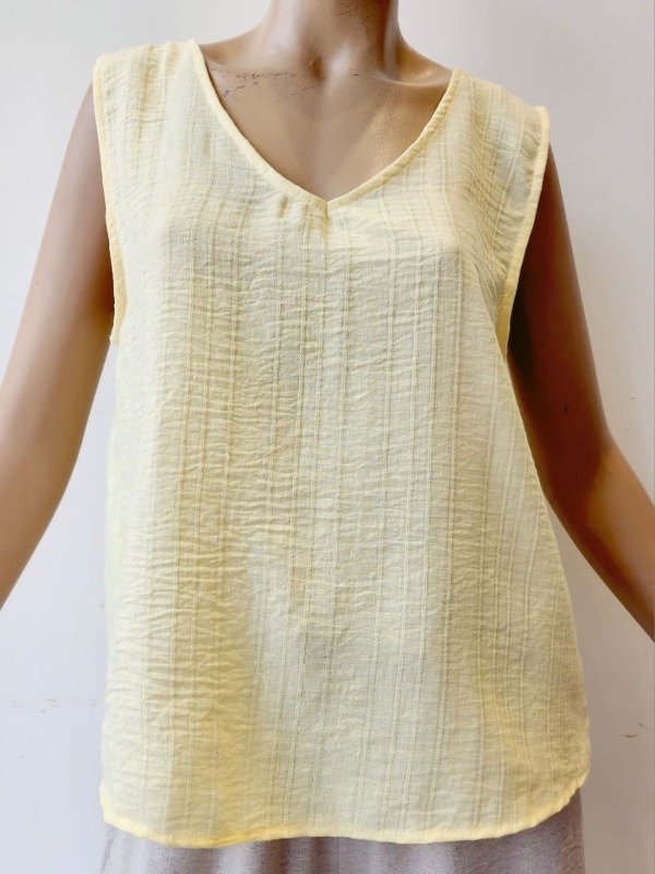 Producto - Sin Mangas Cuello Reversible Lino "Amiri" (Art. 5868)