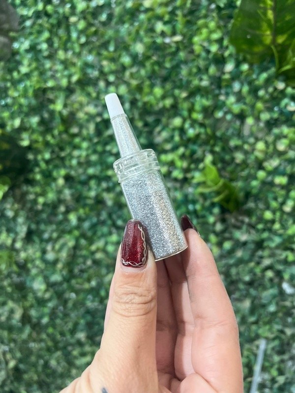 Producto - Brillo efecto sugar plateado