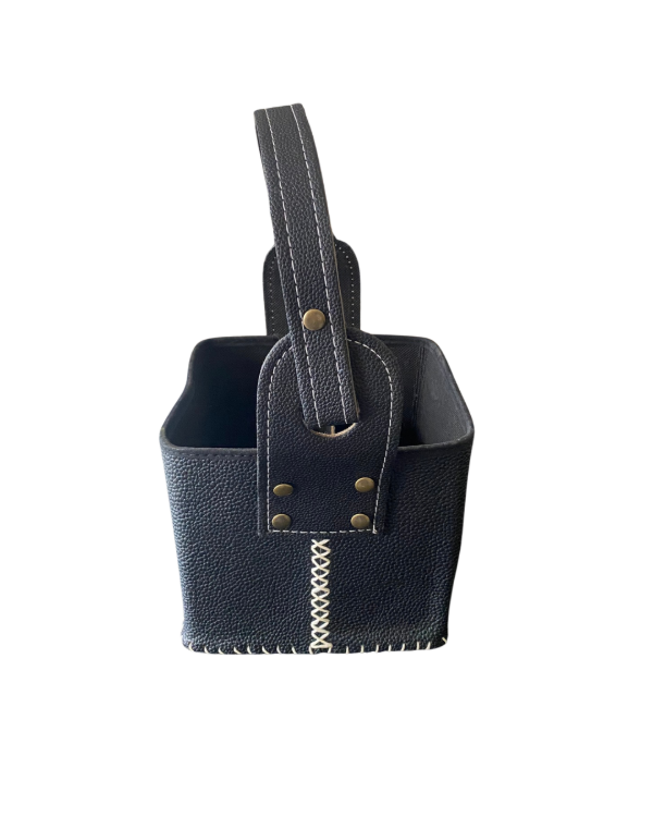 Producto - CANASTA CUERINA NEGRA