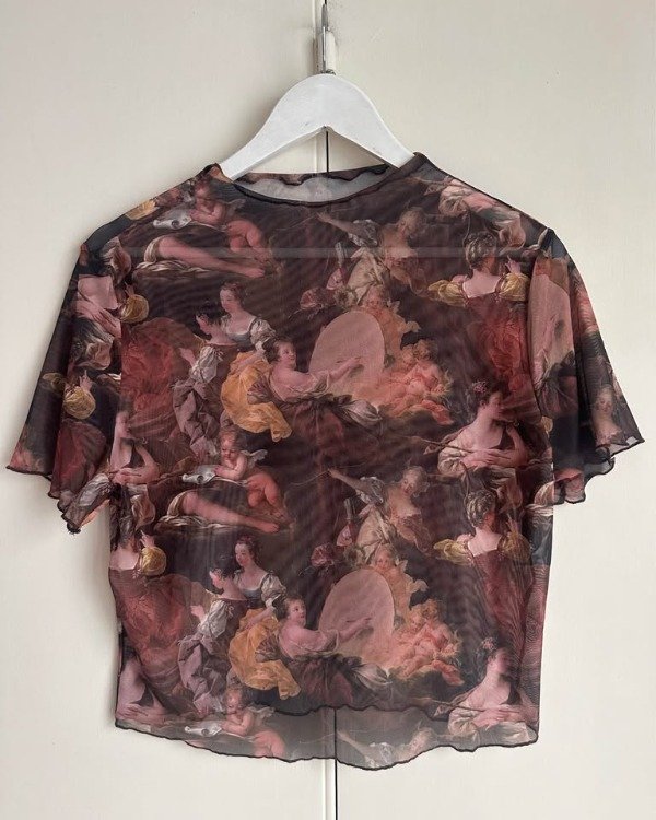 Producto - Crop de tul estampado