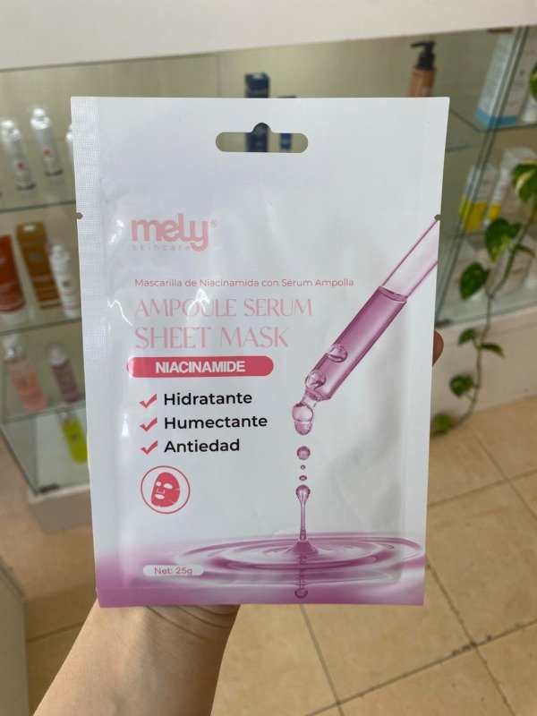 Producto - Mascarilla de Niacinamida con Serum Ampolla. Mely