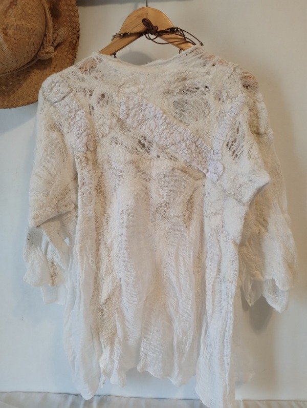 Producto - Saco liviano OFF WHITE Calado - 8