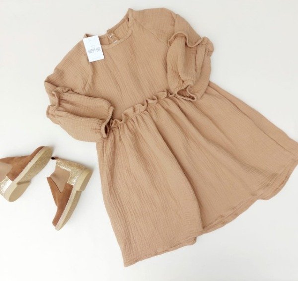 Producto - Vestido gasa JAZMÍN CAMEL