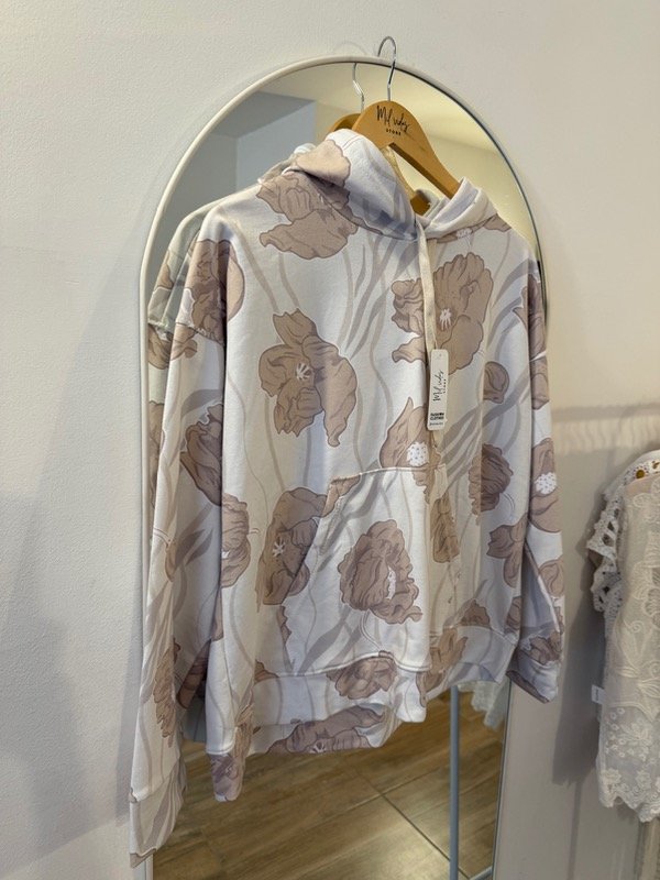 Producto - Buzo rústico con flores beige Azucena