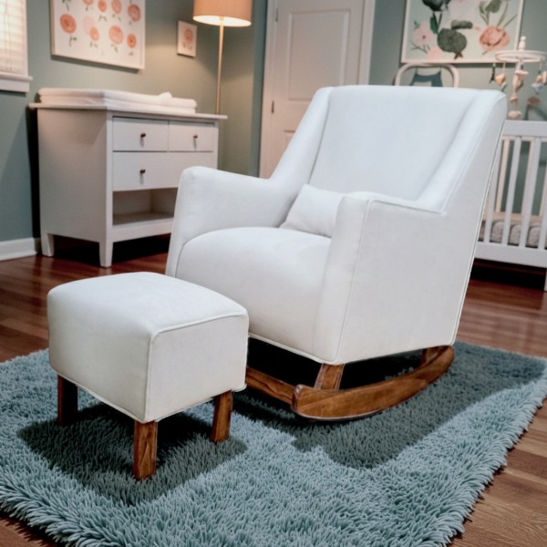 Producto - Sillón Lactancia Mecedor + Apoya pies + Almohadón lumbar