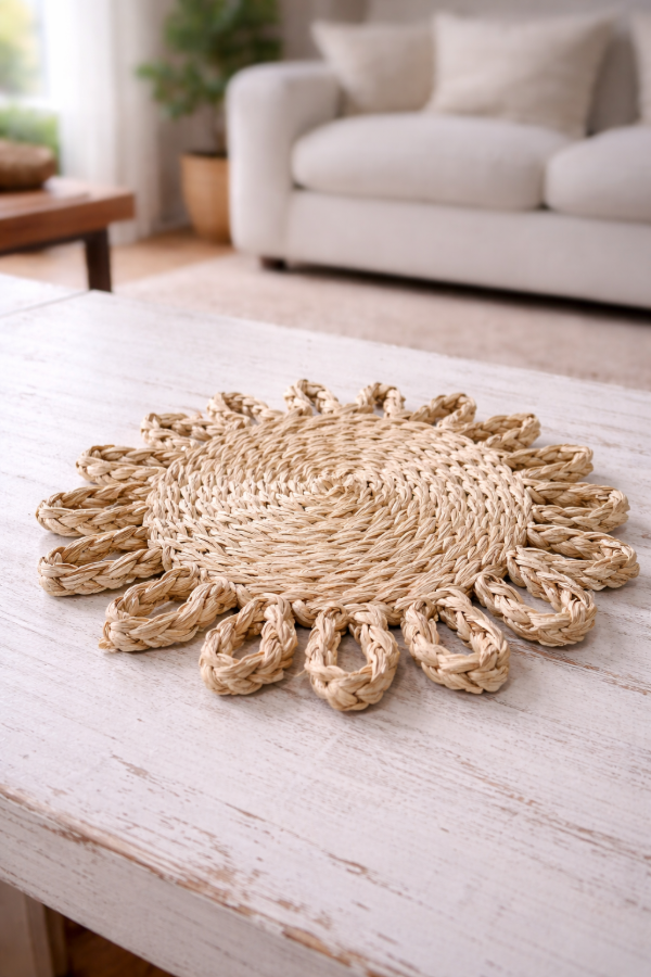Producto - Plato de Sitio pequeño de yute 19 CM