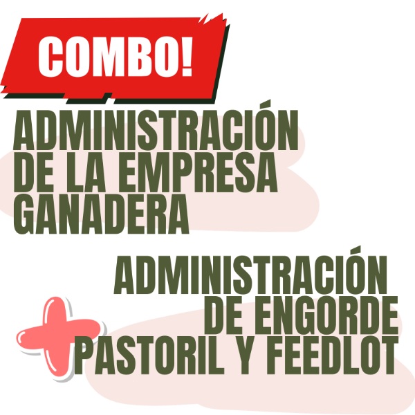 Producto - COMBO 2 CURSOS:     Gestión Ganadera  +  Engorde Pastoril y Feedlot