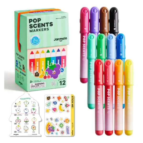 Producto - Crayones de Cera Sedosos Lavables Jar Melo con aroma