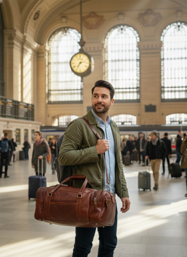 Producto - Bolso de viaje de cuero modelo "936" - 0
