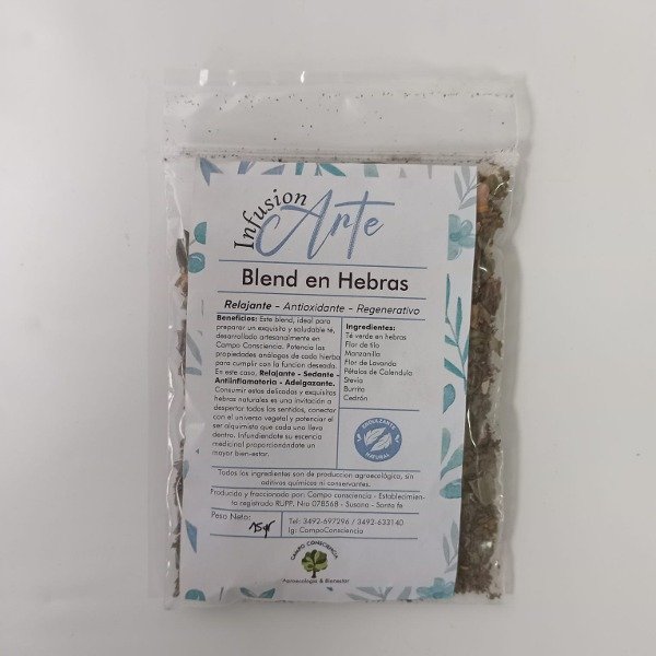 Producto - Infusionarte - Blend en hebras - Relajante - 15grs