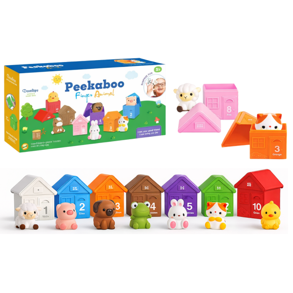 Producto - 1120A CASITAS APILABLES CON ANIMALES DE GRANJA +36M