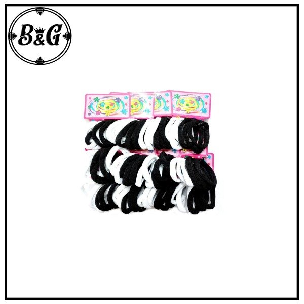 Producto - Colitas de Lycra Mediano Blanco/Negro (X6 Unidades)
