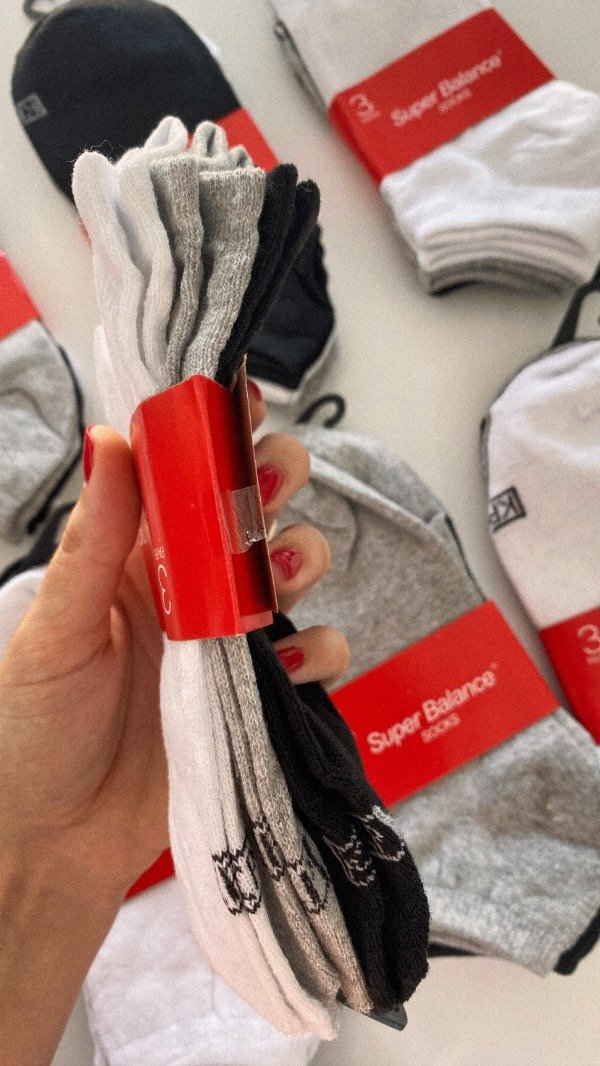 Producto - Set x 3 soquetes clasicos. Súper balance