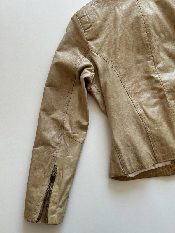 Producto - chaqueta cuero beige - 3