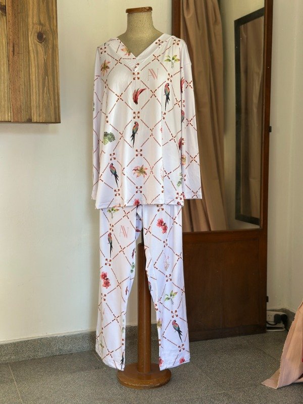 Producto - Piyama selva libre blanco cuadros