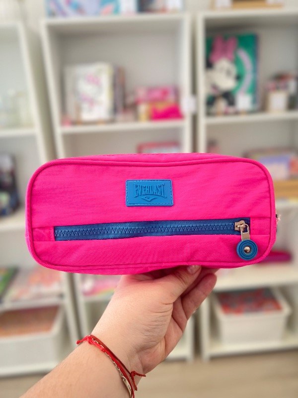 Producto - Cartuchera rosa vibrante y celeste