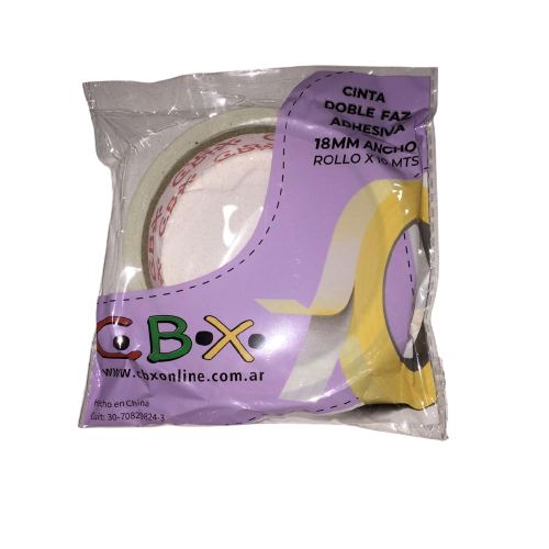 Producto - CINTA DOBLE FAZ 18MM X 10 MTS C/U