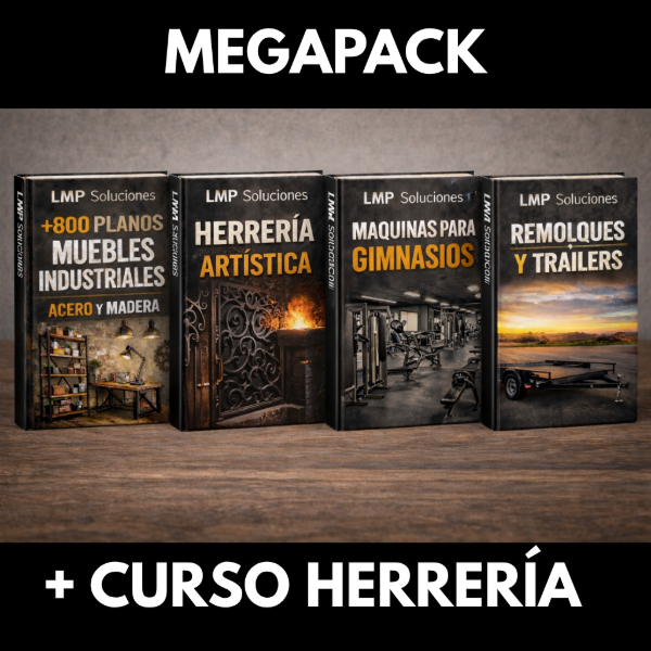 Producto - Curso Herreria + 900 Planos de Muebles Industriales - Rejas - Gym - Trailers