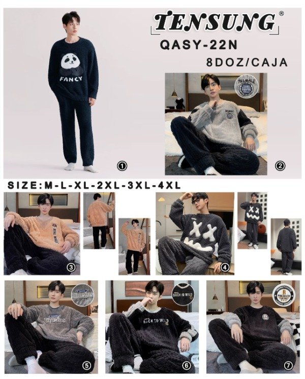 Producto - PIJAMA POLAR ACANALADO HOMBRE TENSUNG 22N (x6)