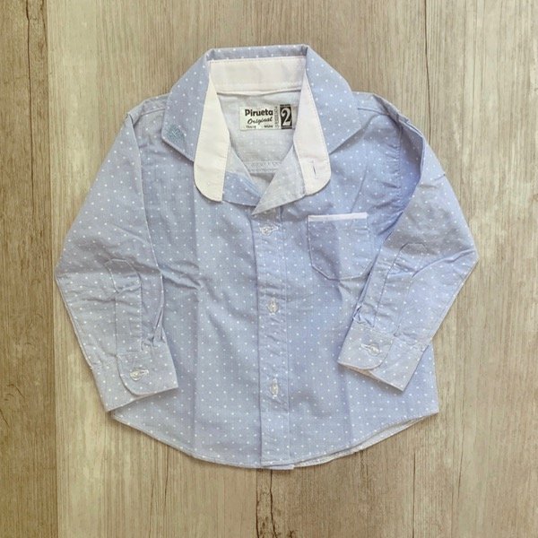 Producto - Camisa Celeste Lunares 2A