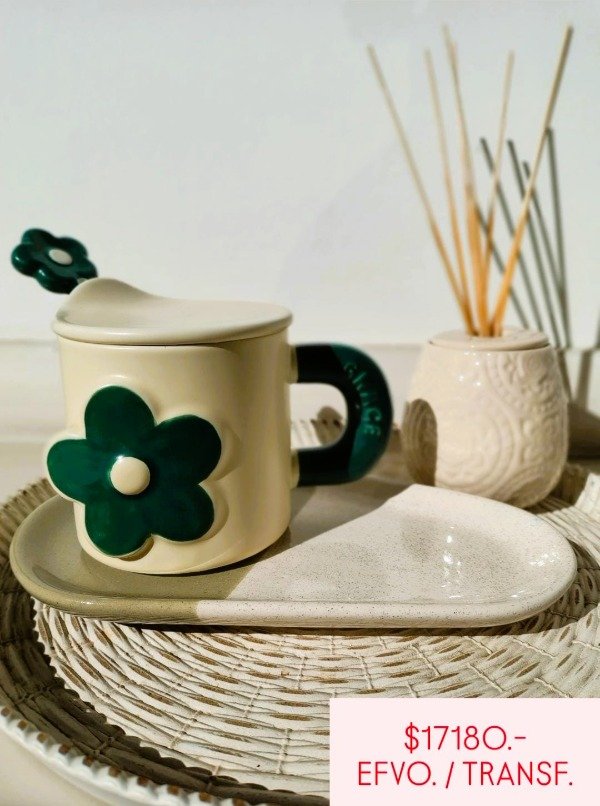 Producto - TAZA FLOR VERDE