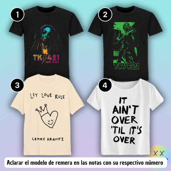 Producto - Remeras Lenny Kravitz #1 (varios modelos)