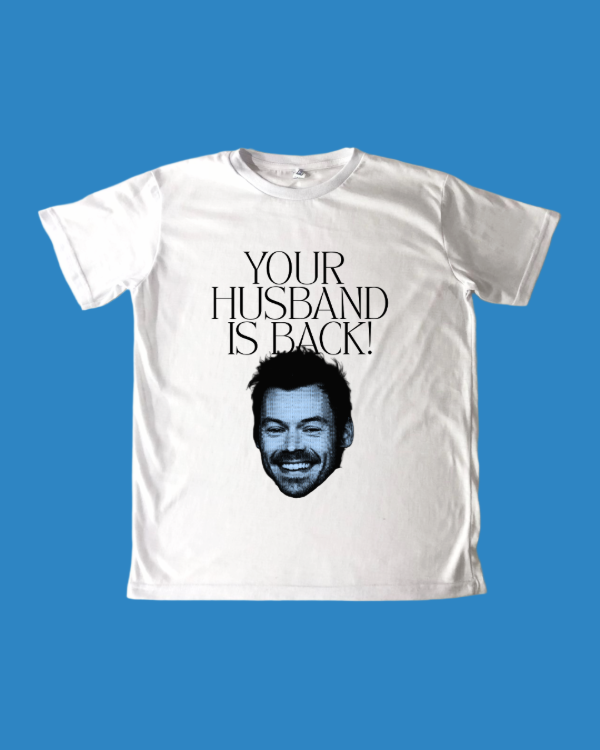 Remera Husband is Back celeste - Harry Styles