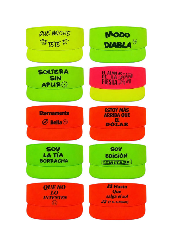 Producto - Viseras con Frase Pack x10u