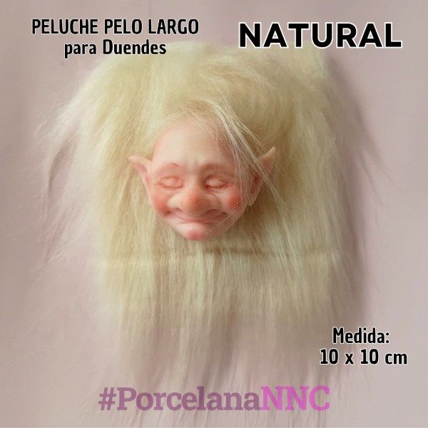 Producto - Peluche pelo largo para duende NATURAL