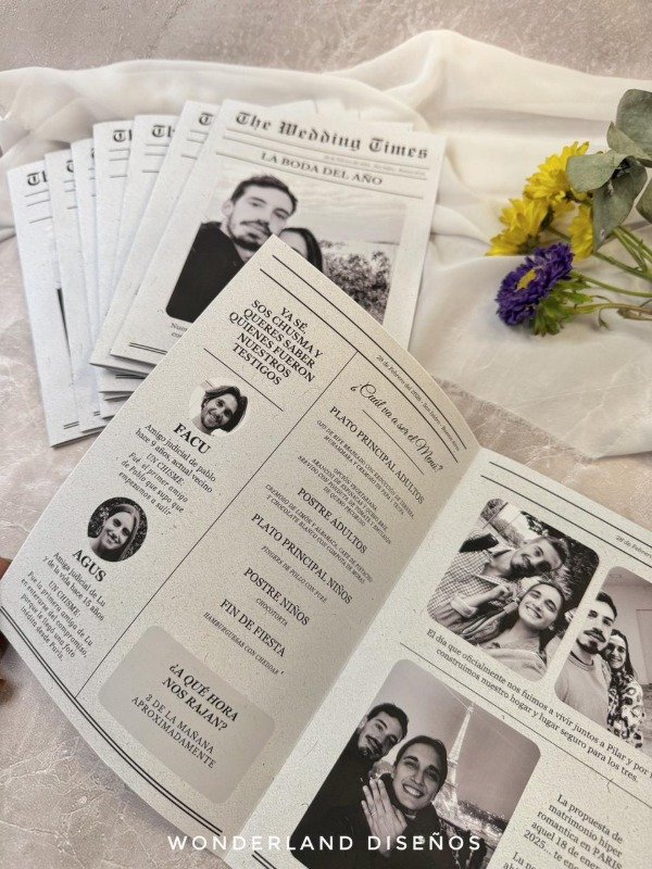 Producto - Pack 100 - Periodico de Boda / Diario de Evento (Librito) - 7