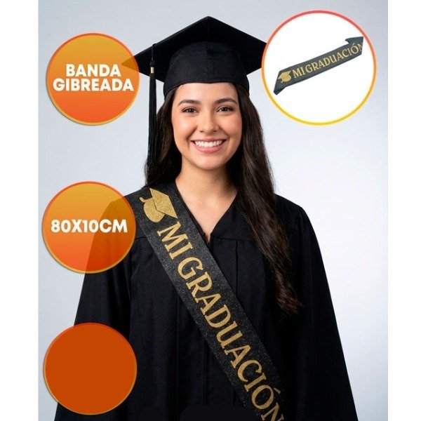 Producto - Banda Mi Graduacion Gibre Negro