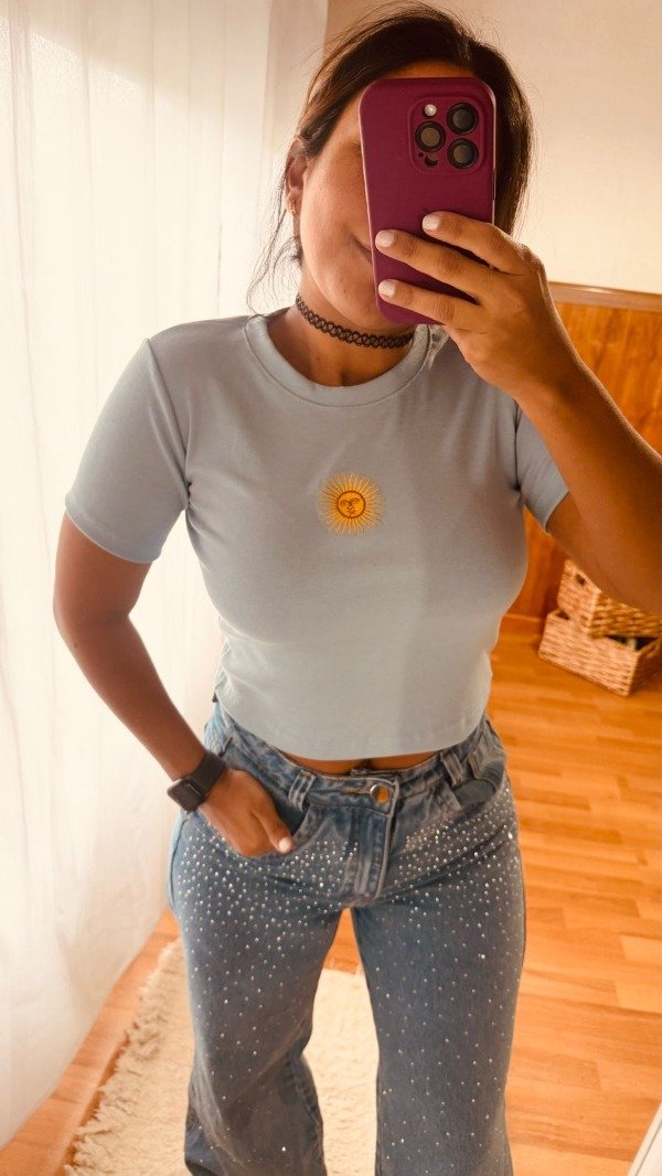Producto - Top sol de mayo celeste