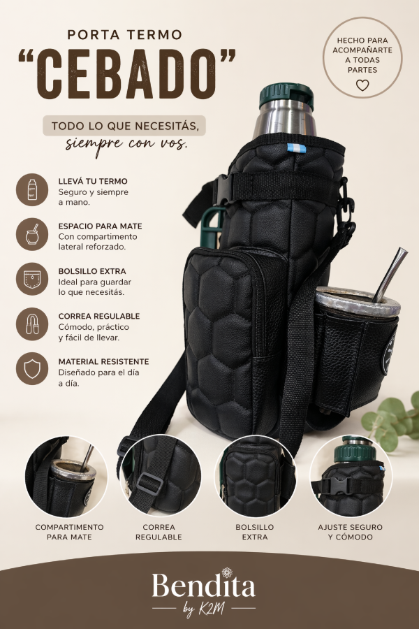 Producto - CEBADO porta termo Matelaseado - 1
