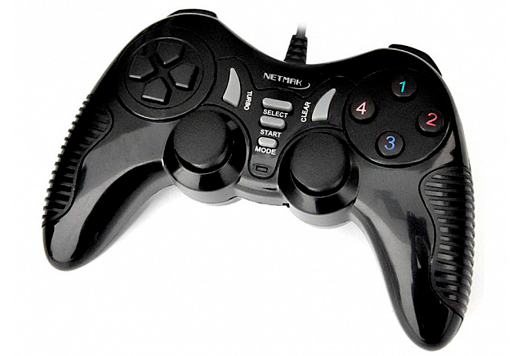 Producto - Joystick PC -dualshock -usb -cable 1.56mts -black -Netmak (NM-TURBO)