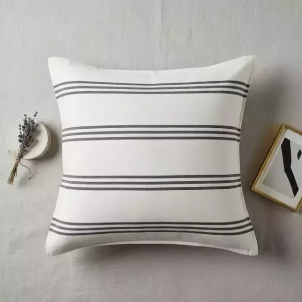 Producto - ALMOHADON TUSOR RAYADO TOSCANA NEGRO 40X40