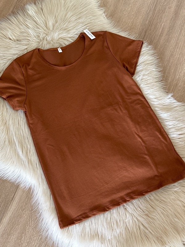 Producto - REMERA BÁSICA DE MODAL SOFT MARRÓN