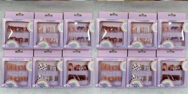 Producto - Uñas postizas decoradas cuadrada LND 3/26