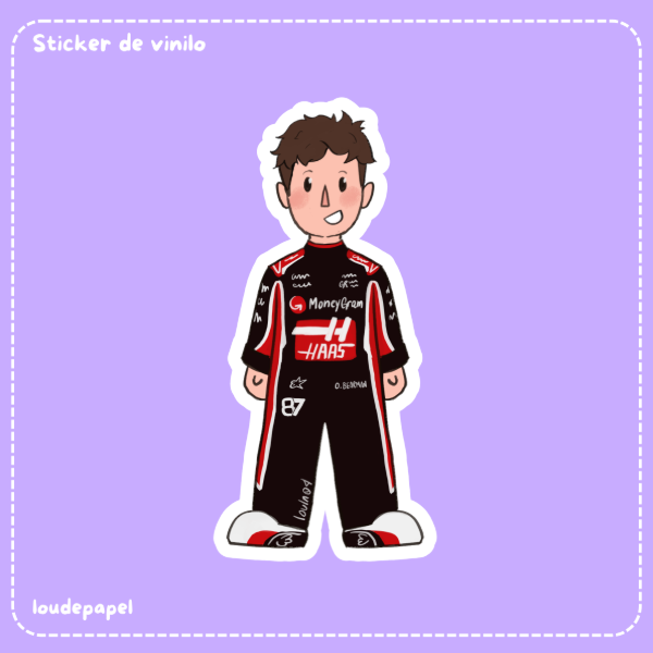 Producto - Mini Oliver Bearman 2025 - Sticker de Vinilo