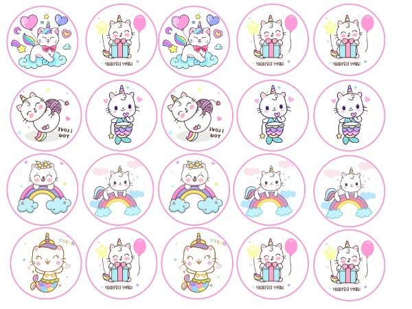 Producto - LAMINA GATITO UNICORNIO 1