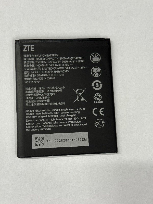 Producto - BATERIA  ZTE A33 / A33 Plus MODELO Li3830t43p8h486375